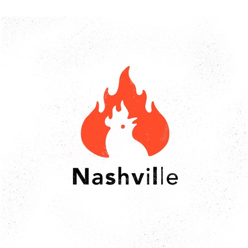 Negative space spicy logo design for NASHVILE restaurant  