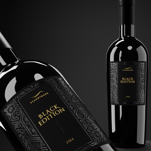 Black edition wine label