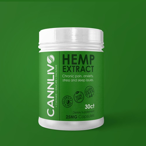 Hemp Extract caps Label