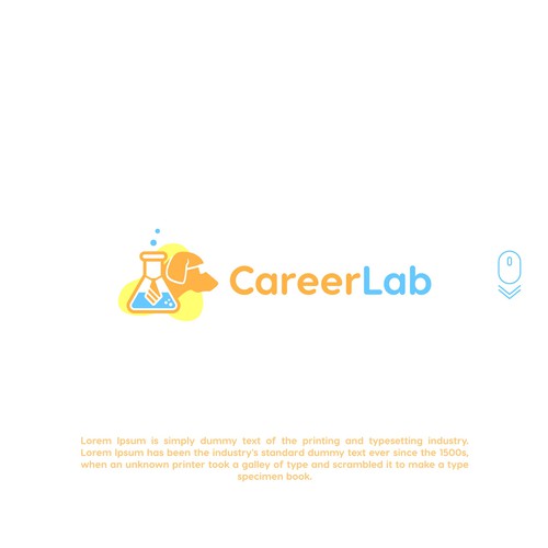 Modern labrador lab logo
