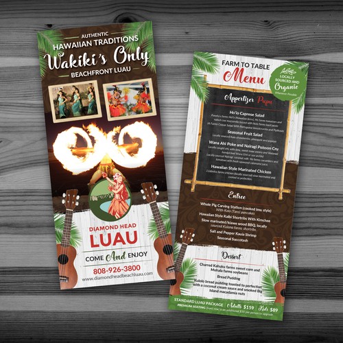 Diamond Head LUAU Rack Card