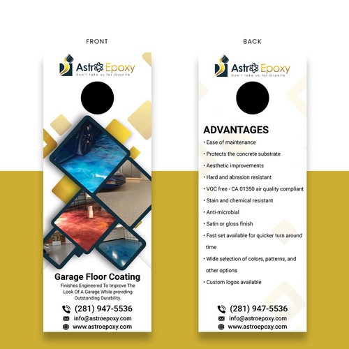 Door Hanging Flyer For AstroEpoxy