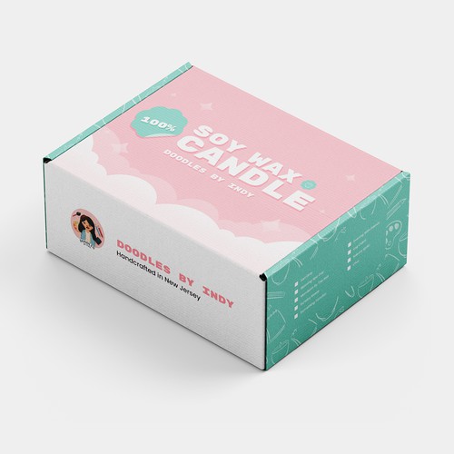 Soy Wax Candle Box Packaging Design