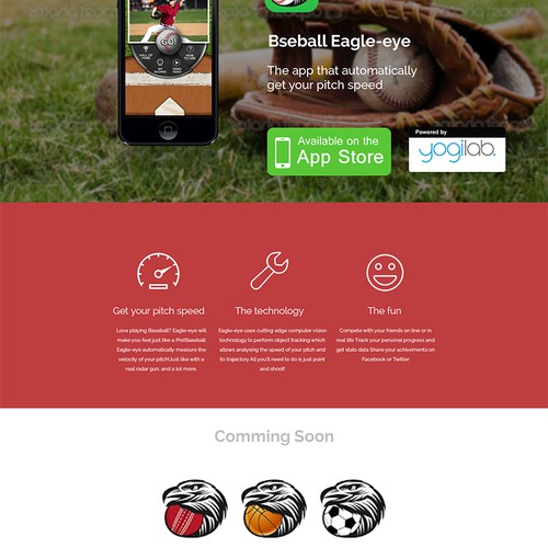 Landing page for iOS app.