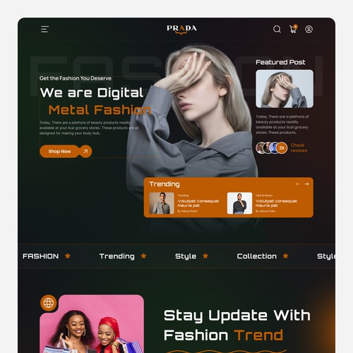 Website Design - Landing Page for Fashion