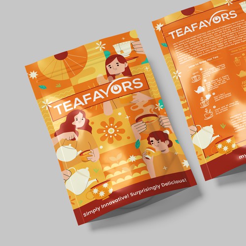 Packaging Design for Teafavors - Subscription Pouch