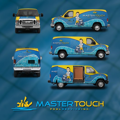 Car wrap for pool service company