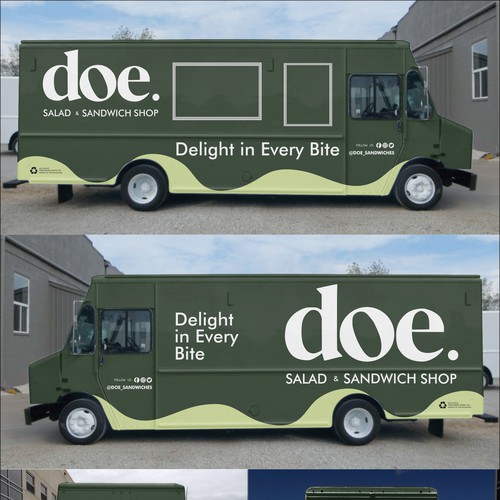 minimalist design wrap for DOE salad & sandwich