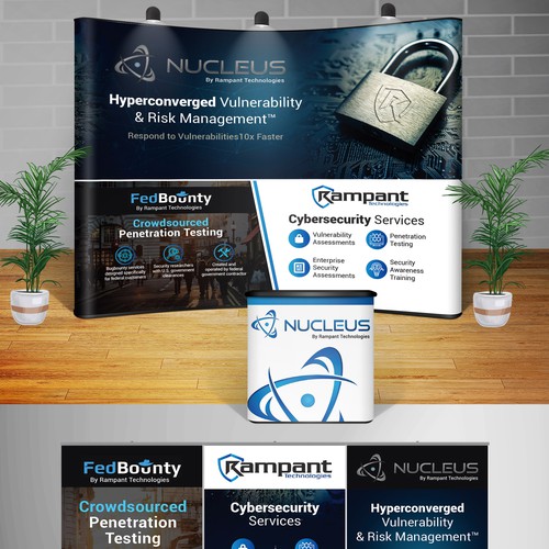 Design a Modern and Eye catching Tradeshow Booth for an Up and Coming Cybersecurity Company