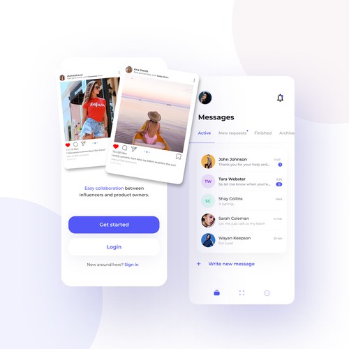 Social media collaboration - mobile app