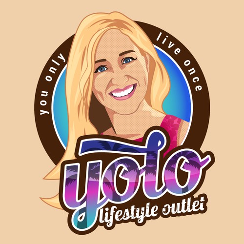 Caricature Style Logo for YOLO