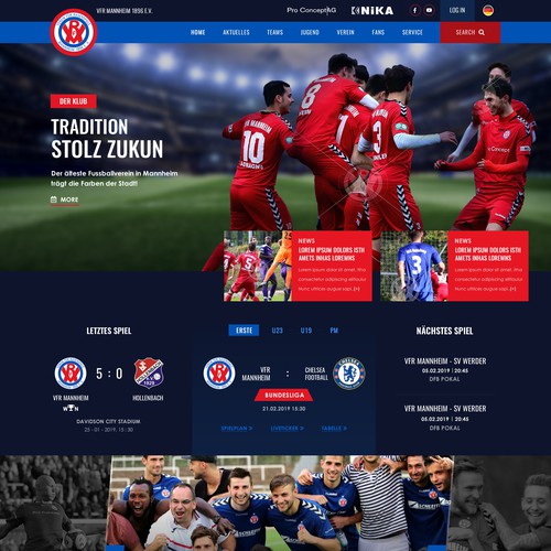 Soccer Club Website Design