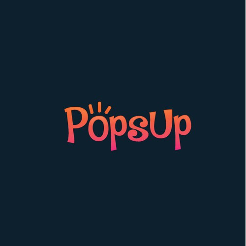 PopsUp Logo Design