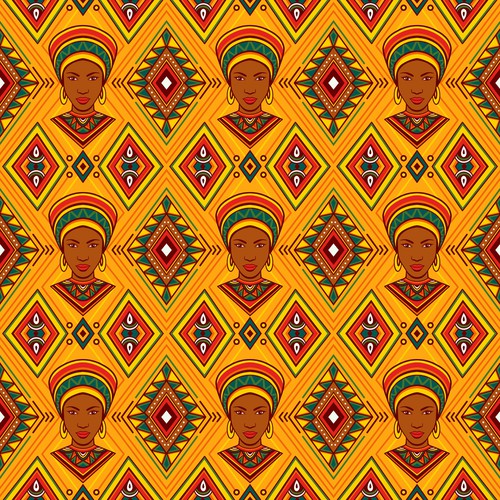 African Beautiful Women Pattern #1