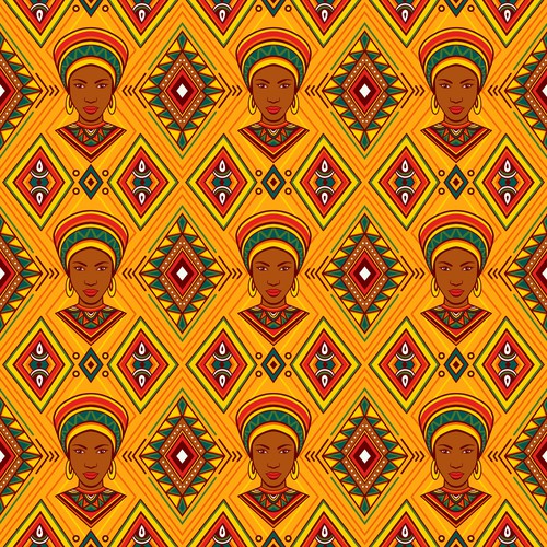 African Beautiful Women Pattern #1