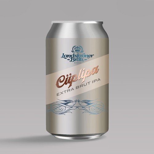 Craft beer label for a fusion beer and champagne
