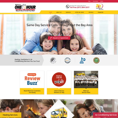 Modern website for Heating and Air Conditioning Company