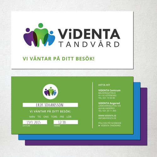 Clean design of an invitation card for a dentist