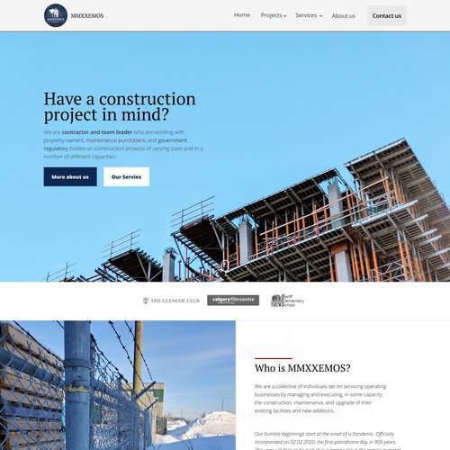 A construction Comapny website