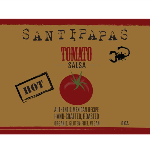  Santipapas salsa label