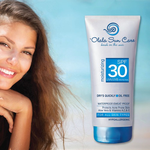 Create a Simple and Attractive Label for `Olala Sun Care!!