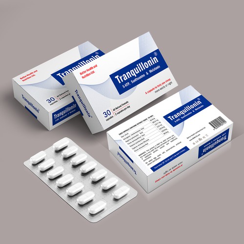 Tranquillonin Pills box design