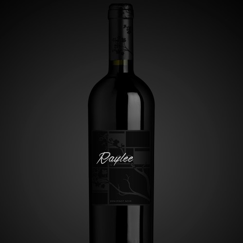 Create an elegant and modern wine label for high end Pinot Noir