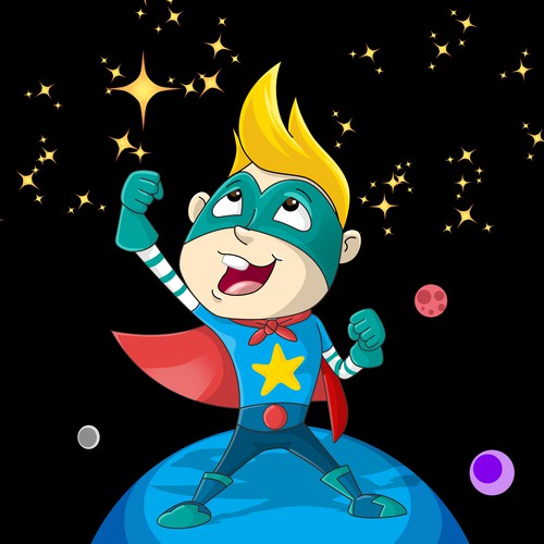 Superhero Kid mascot