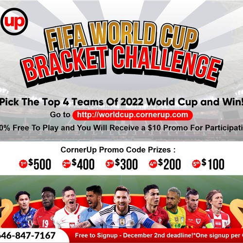 Fifa World Cup Bracket Challenge Flyer Design