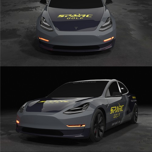 Vehicle Wrap for Grey Tesla Model 3