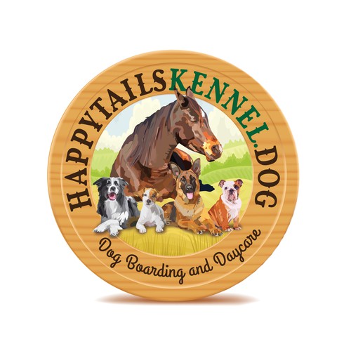 HappyTails Dog Boarding and Daycare Logo