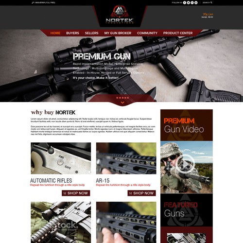 Website for Firearms Manufacturer