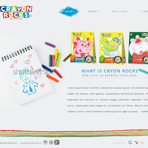 Create a fun, modern, and stand out Website design for Children crayonbrand