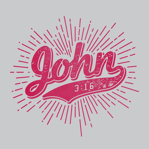 Hipster/College style t-shirt design featuring John 3:16