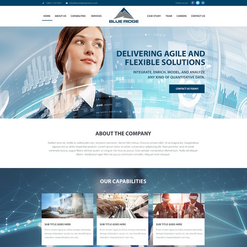 Blue Ridge Dynamics Landing Page