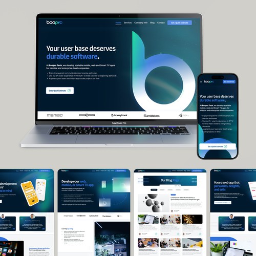 Website, mobile and branding design for software development company