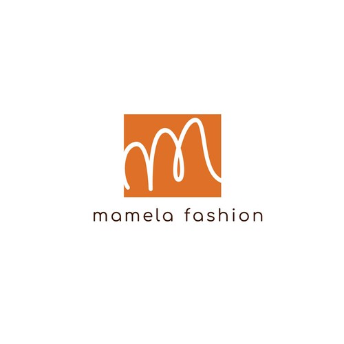 A free hand feminine logo for Mamela fashion