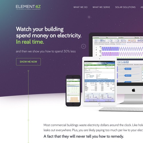 Element47 homepage design