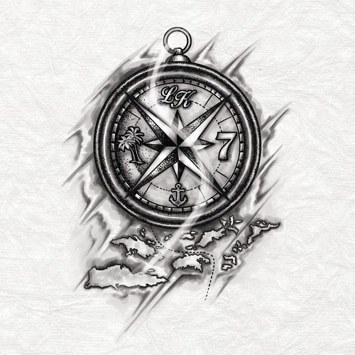 Compass tattoo