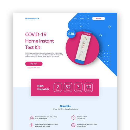 Website for COVID-19 Test Kit