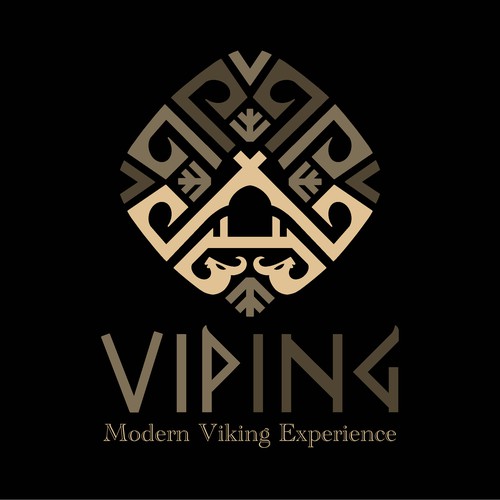 Glamping Modern Viking Logo