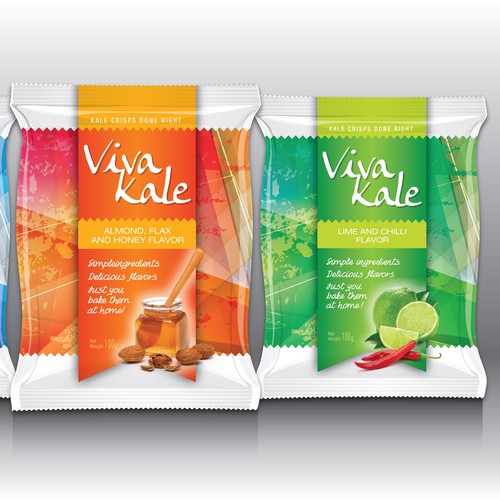 Design Crisp Packets for Viva Kale..A chic, urban, trendy, fun new brand