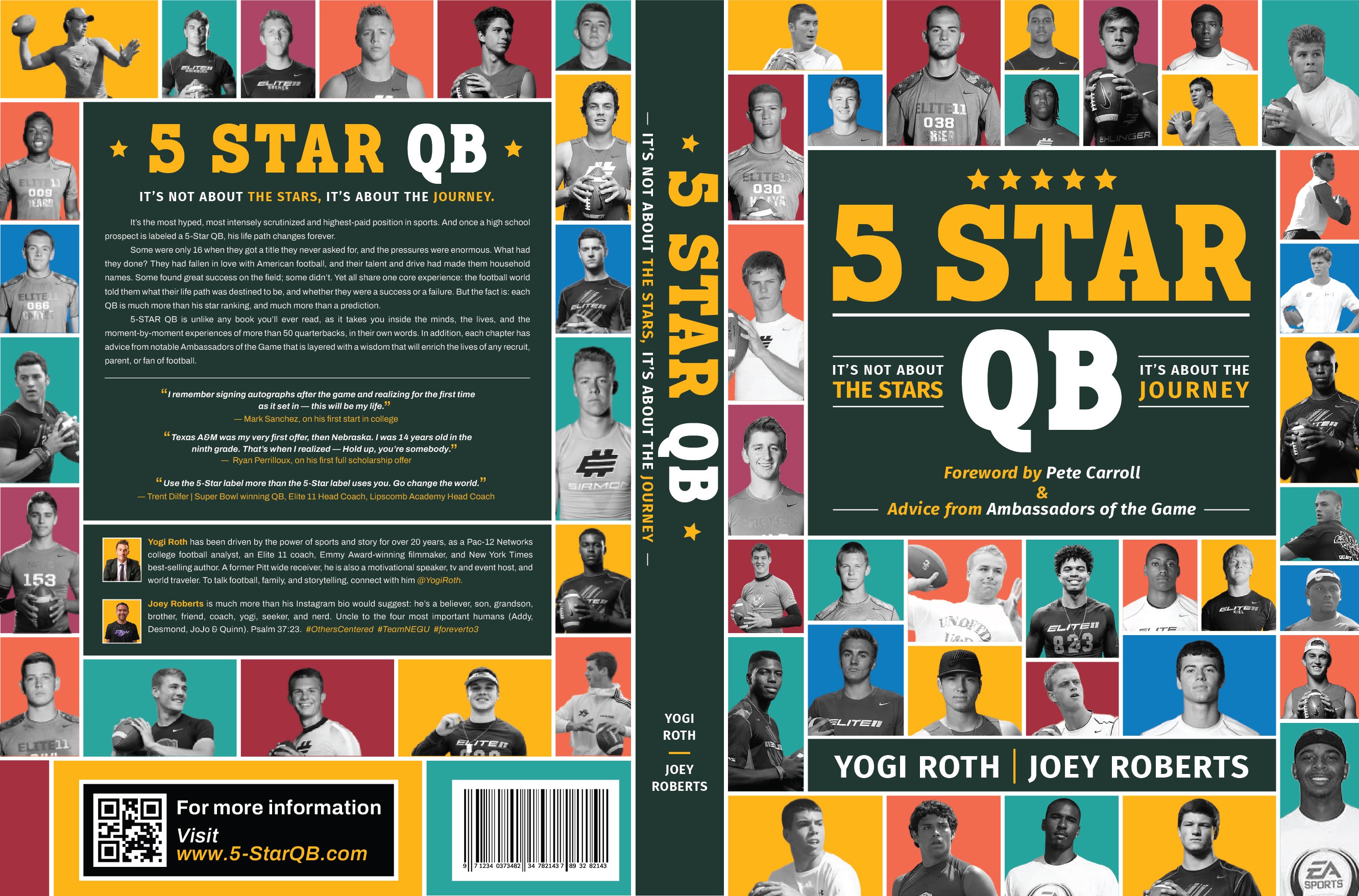 Sports book cover focused on quarterback stories