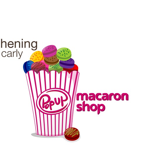 Macaron Popup Shop Logo!