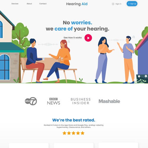 Powerful webdesign for revolutionary hearing device platform needed