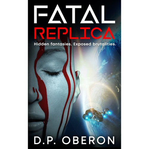 Ebook cover for science-fiction sexual murder mystery "Fatal Replica"