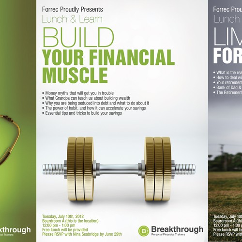 postcard or flyer for Breakthrough Personal Financial Trainers