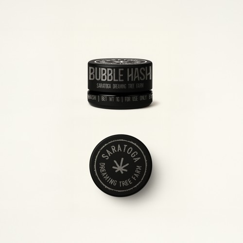 Premium label design for cannabis concentrate jar