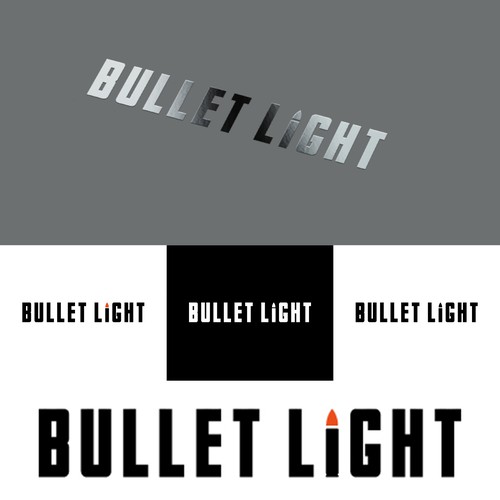 Bullet light logo design.