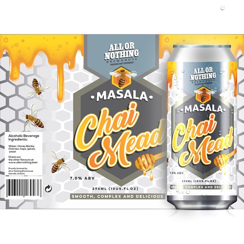 Masala Chai Mead - product label
